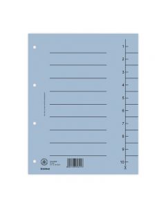 Separatoare carton manila 250g/mp, 300 x 240mm, 100/set, DONAU - albastru
