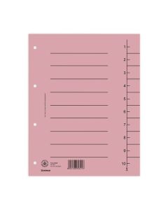 Separatoare carton manila 250g/mp, 300 x 240mm, 100/set, DONAU - roz