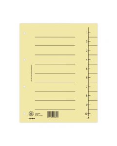 Separatoare carton manila 250g/mp, 300 x 240mm, 100/set, DONAU - maro deschis