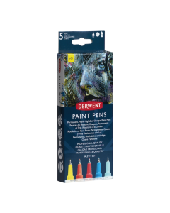 Liner Derwent Professional, 0.5 mm, pentru suprafete multiple, 5 buc/set, culori mate, varianta 1