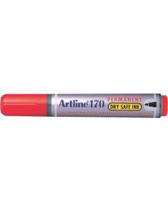 Permanent marker ARTLINE 170 - Dry safe ink, corp plastic, varf rotund 2.0mm - rosu
