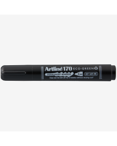 Permanent marker ARTLINE 170 Eco Green - Dry safe 2 weeks, corp plastic, varf rotund 2.0mm - negru