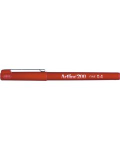 Liner ARTLINE 200, varf fetru 0.4mm - rosu inchis