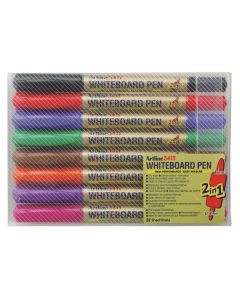 Whiteboard marker ARTLINE 541T, doua capete - varfuri rotunde 0.4mm/1.0mm, 8 buc/set