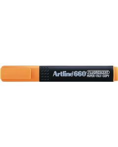 Textmarker ARTLINE 660, varf tesit 1.0-4.0mm - portocaliu fluorescent