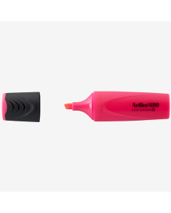 Textmarker ARTLINE 690 Eco Green, varf tesit 1.0-4.0mm - roz fluorescent