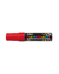Marker pentru poster ARTLINE, corp plastic, varf tesit 12mm - rosu