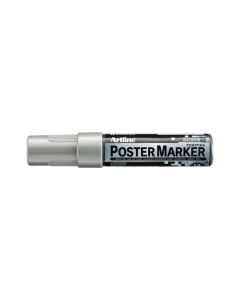 Marker pentru poster ARTLINE, corp plastic, varf tesit 12mm - argintiu