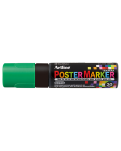 Marker pentru poster ARTLINE, corp plastic, varf tesit 20mm - verde fluorescent
