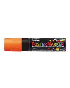 Marker pentru poster ARTLINE, corp plastic, varf tesit 20mm - portocaliu fluorescent
