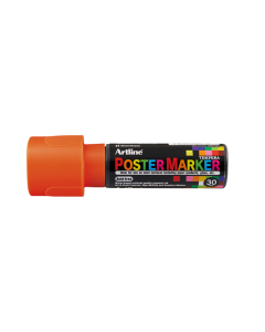 Marker pentru poster ARTLINE, corp plastic, varf tesit 30mm - portocaliu fluorescent