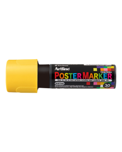 Marker pentru poster ARTLINE, corp plastic, varf tesit 30mm - galben