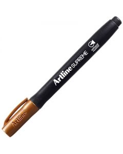 Marker permanent ARTLINE Supreme Metallic, corp plastic, varf rotund 1.0mm - bronz