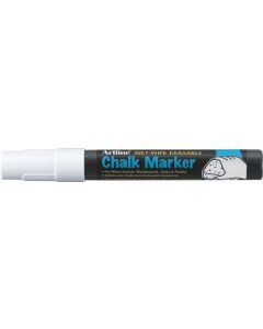 Marker cu creta lichida ARTLINE, pentru table de scris, varf 4.0mm - alb