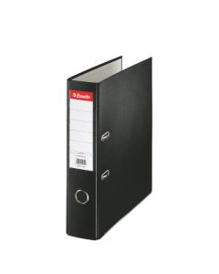 Biblioraft plastifiat Esselte Economy A4 7,5 cm - negru