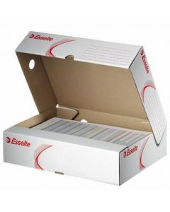 Cutie depozitare si arhivare Esselte Standard, orizontala, carton, 100% reciclat, FSC, 80 mm, alb