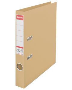 Biblioraft Esselte No.1 Power, PP/PP, partial reciclat, FSC A4 5 cm - culoarea nisipului