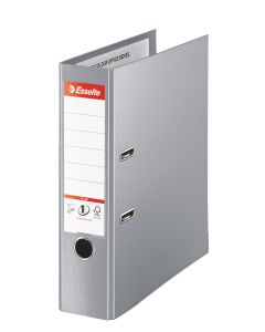 Biblioraft Esselte No.1 Power Jumbo Plus, PP/PP, partial reciclat, FSC, 80 mm, gri