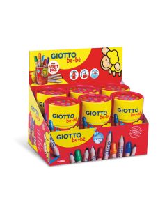 Creioane colorate jumbo, 10 culori/tub, GIOTTO be-be