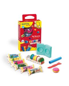 Kit plastilina 6 culori + ustensile modelaj, GIOTTO be-be Macarons