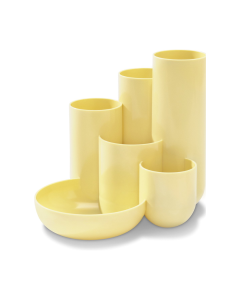 Suport pentru instrumente de scris HAN Campus, 5 compartimente - galben pastel