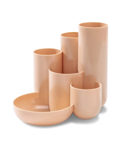 Suport pentru instrumente de scris HAN Campus, 5 compartimente - orange pastel