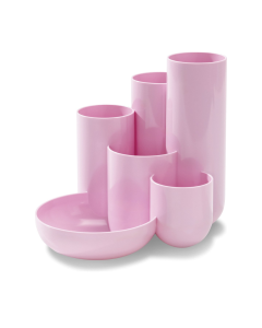 Suport pentru instrumente de scris HAN Campus, 5 compartimente - roz pastel