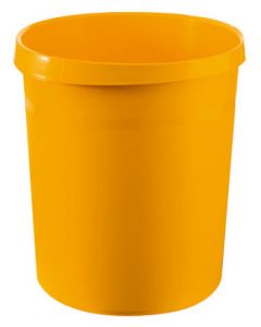Cos de birou pentru hartii, 18 litri, HAN Grip - galben