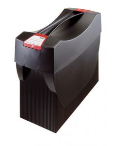 Suport plastic pentru 20 dosare suspendabile, cu capac, HAN Swing Plus - negru