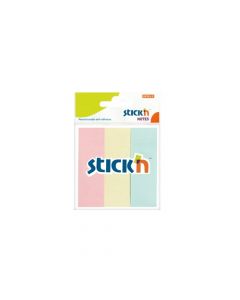 Stick notes index 76 x 25 mm, 3 x 50 file/set, Stick"n - 3 culori pastel