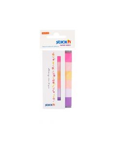 Stick index hartie color 45 x 15 mm, 6 x 30 file/set, Stick"n - 6 culori neon si pastel