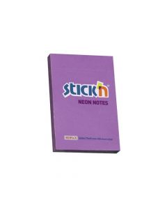 Notes autoadeziv 76 x 51 mm, 100 file, Stick"n - violet neon