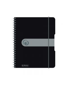 CAIET A5 80F SPIRALA ELASTIC PERFORAT EOTG COPERTA PP NEGRU OPAC