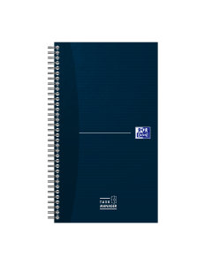 ORGANIZATOR OXFORD OFFICE ESSENTIALS TASK MANAGER ZILNIC, 14.1X24.5CM 115 FILE, HARTIE OPTIK 90G/MP, SPIRA DUBLA LATERAL, SCRIBZEE, COPERTA PLASTIFIATA FLEXIBILA, ECOLABEL, ANTET, MICROPERFORATII, DICTANDO, CULOARE ALBASTRU INCHIS