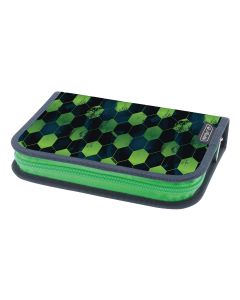 PENAR NEECHIPAT CU 1 CLAPA, FERMOAR ASCUNS, INTERIOR TEXTIL, DIMENSIUNE 13.5 X 19.5 X 3 CM, MOTIV FOTBAL