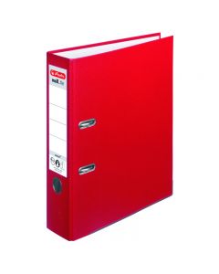 Biblioraft plastifiat 8 cm Herlitz A4- rosu