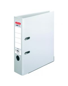 Biblioraft plastifiat 8 cm Herlitz A4- alb