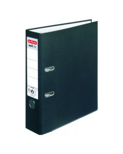 Biblioraft plastifiat 8 cm Herlitz A4- negru