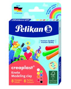 PLASTILINA CREAPLAST, 8 CULORI, CUTIE CARTON