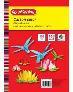 CARTON COLOR A4 160GR TOP 100 DIVERSE CULORI