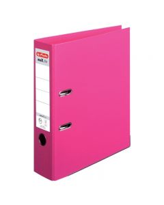 Biblioraft plastifiat 8 cm Herlitz A4- roz