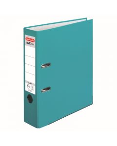 Biblioraft plastifiat 8 cm Herlitz A4- turcoaz