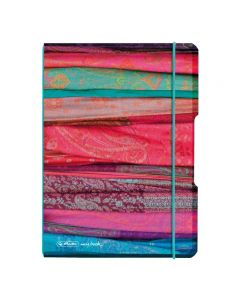 CAIET MY.BOOK FLEX A5 40F 80 GR PATRATELE COPERTA PP, SCARFS CU ELASTIC TURCOAZ