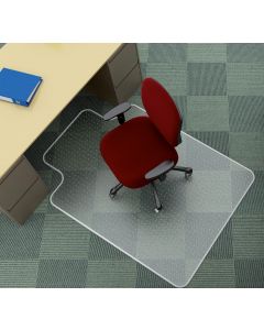 Covoras PVC transparent, protectie mocheta, 120 x 90cm - cu limba, Q-connect