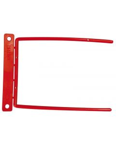 Alonja de mare capacitate, pentru arhivare, insertie metalica, 100buc/set, Q-Connect D-Clip - rosie