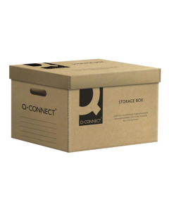 Container arhivare cu capac detasabil, 515x305x350mm, carton 483gsm, Q-Connect - gri/negru