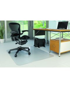 Covoras PVC transparent, protectie parchet/gresie, 120 x  90cm - forma dreptunghiulara, Q-Connect