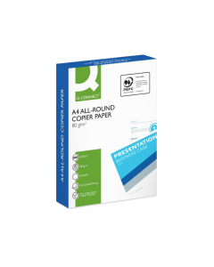 Hartie alba pentru copiator A4, 80gsm, 500coli/top, clasa C, Q-Connect