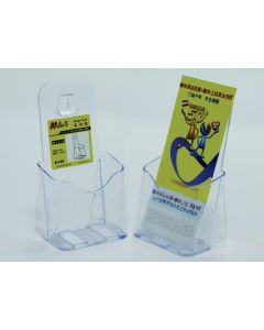 Display plastic pentru brosuri, de birou/perete, 1 x 1/3A4, KEJEA - transparent