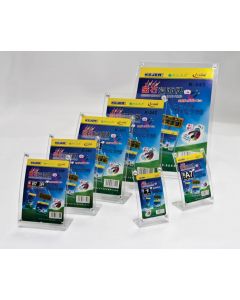 Display plastic cu magneti, pentru pliante, forma curbata, A4-portrait (210 x 297mm), KEJEA -transp